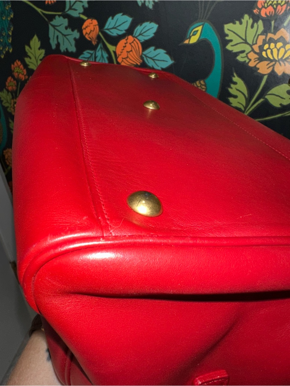 Saint Laurent Classic Duffle 6 Red Leather Crossbody Bag - Picture 11 of 17